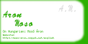 aron moso business card