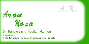 aron moso business card